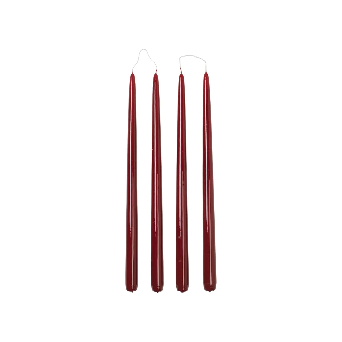 Tall Burgundy Taper Candles