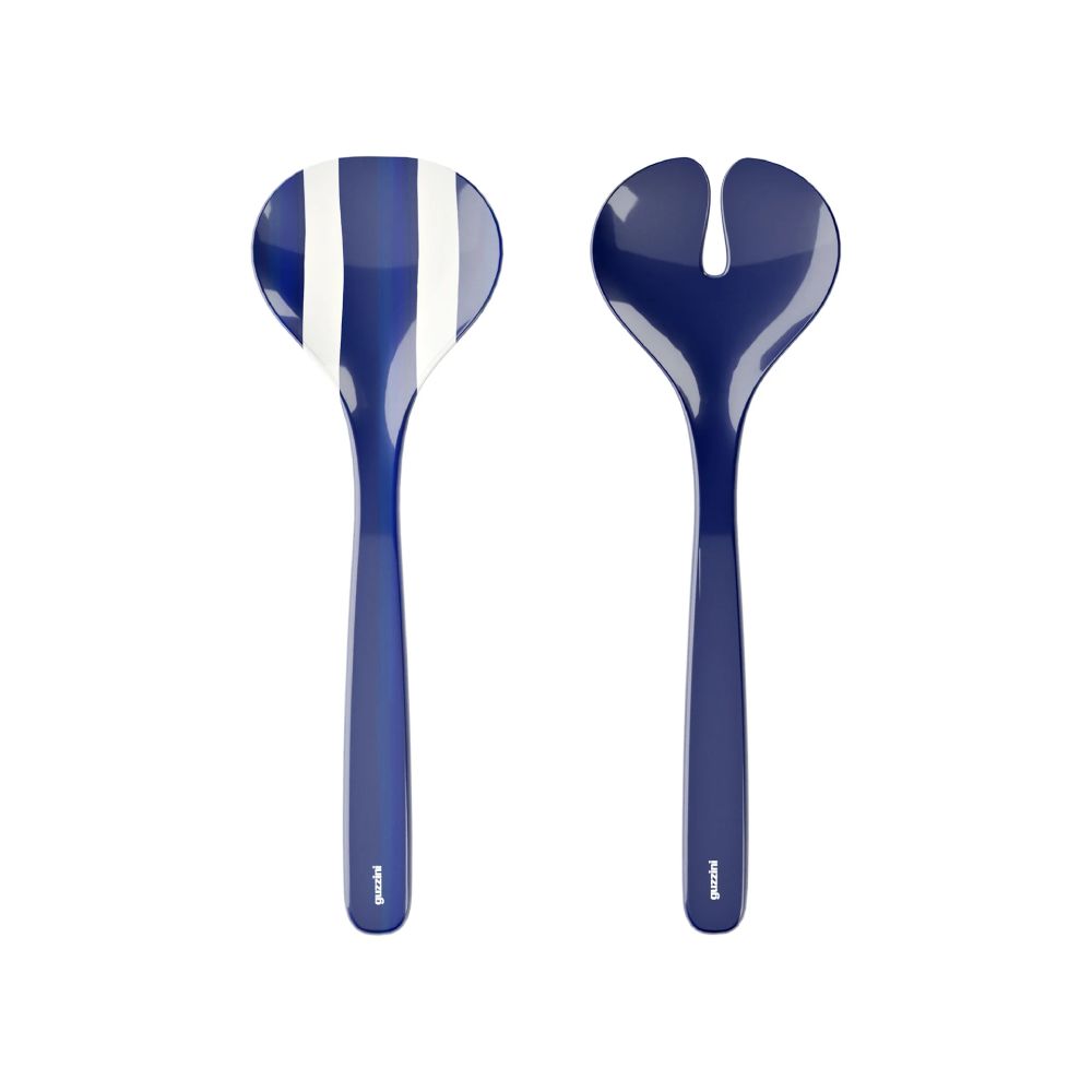 Mediterranean Blue and White Salad Servers