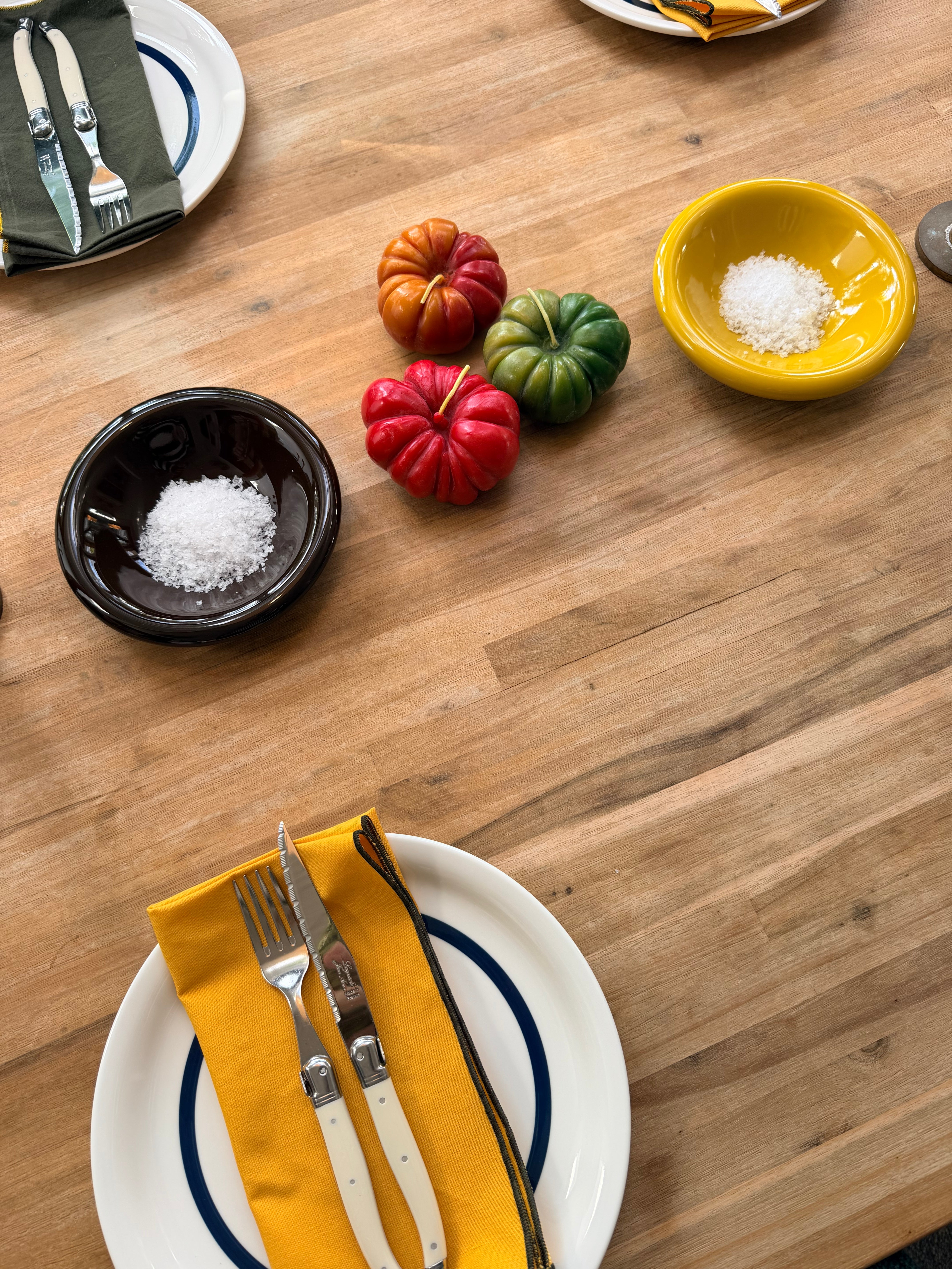 Hoi An Mustard Yellow & Forest Green Napkins