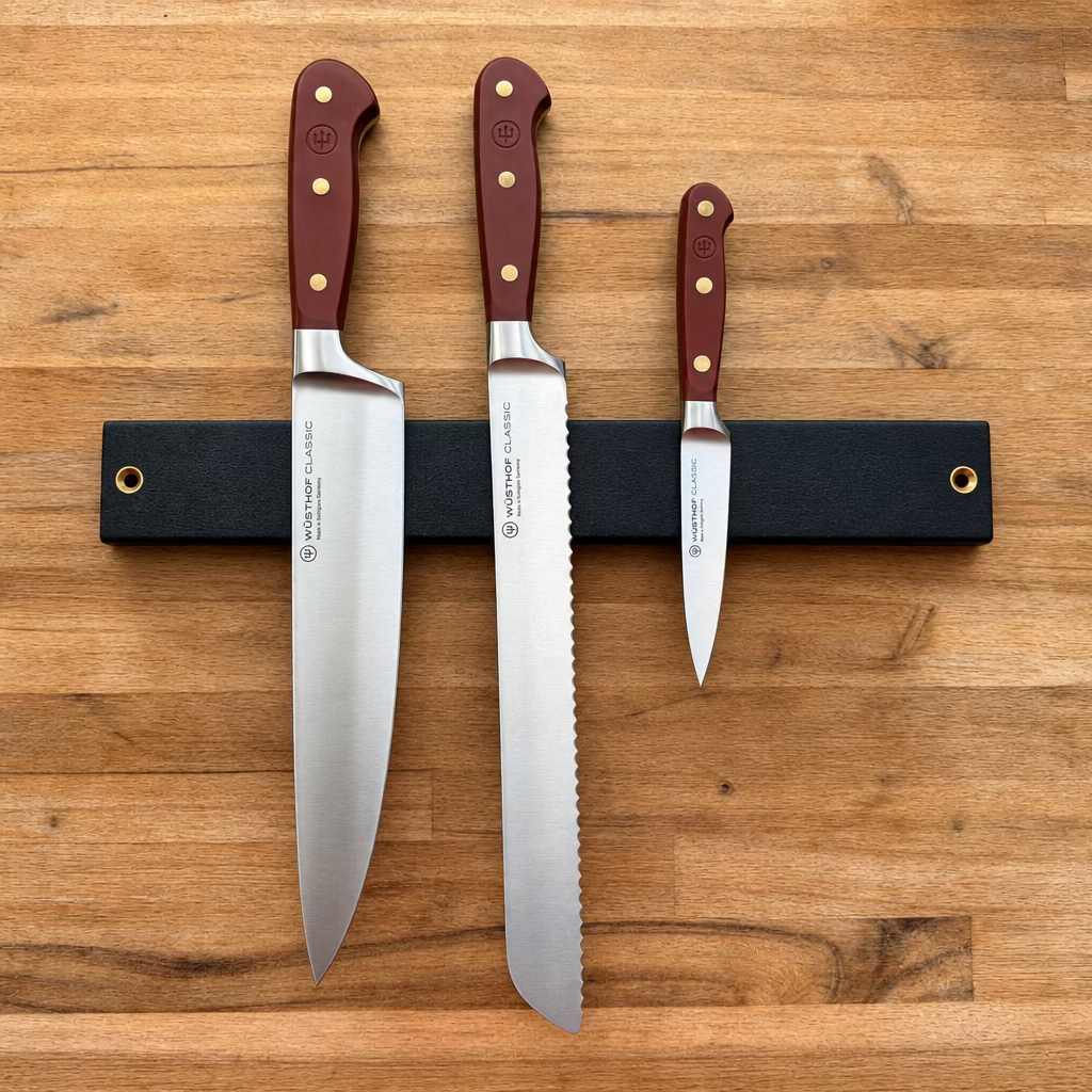 Small Charred Maple Magnetic Knife Rack