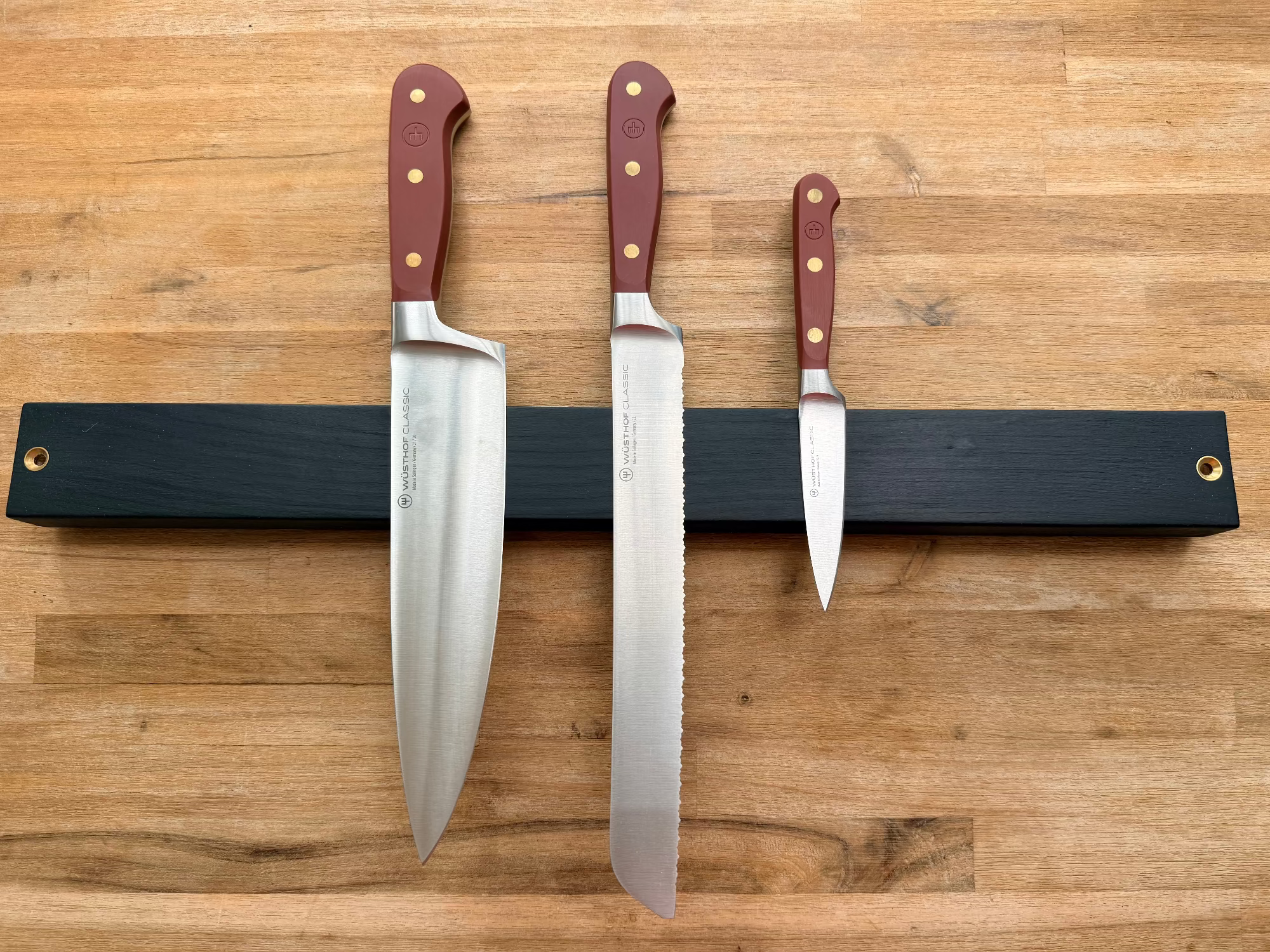 Large Charred Maple Magnetic Knife Rack
