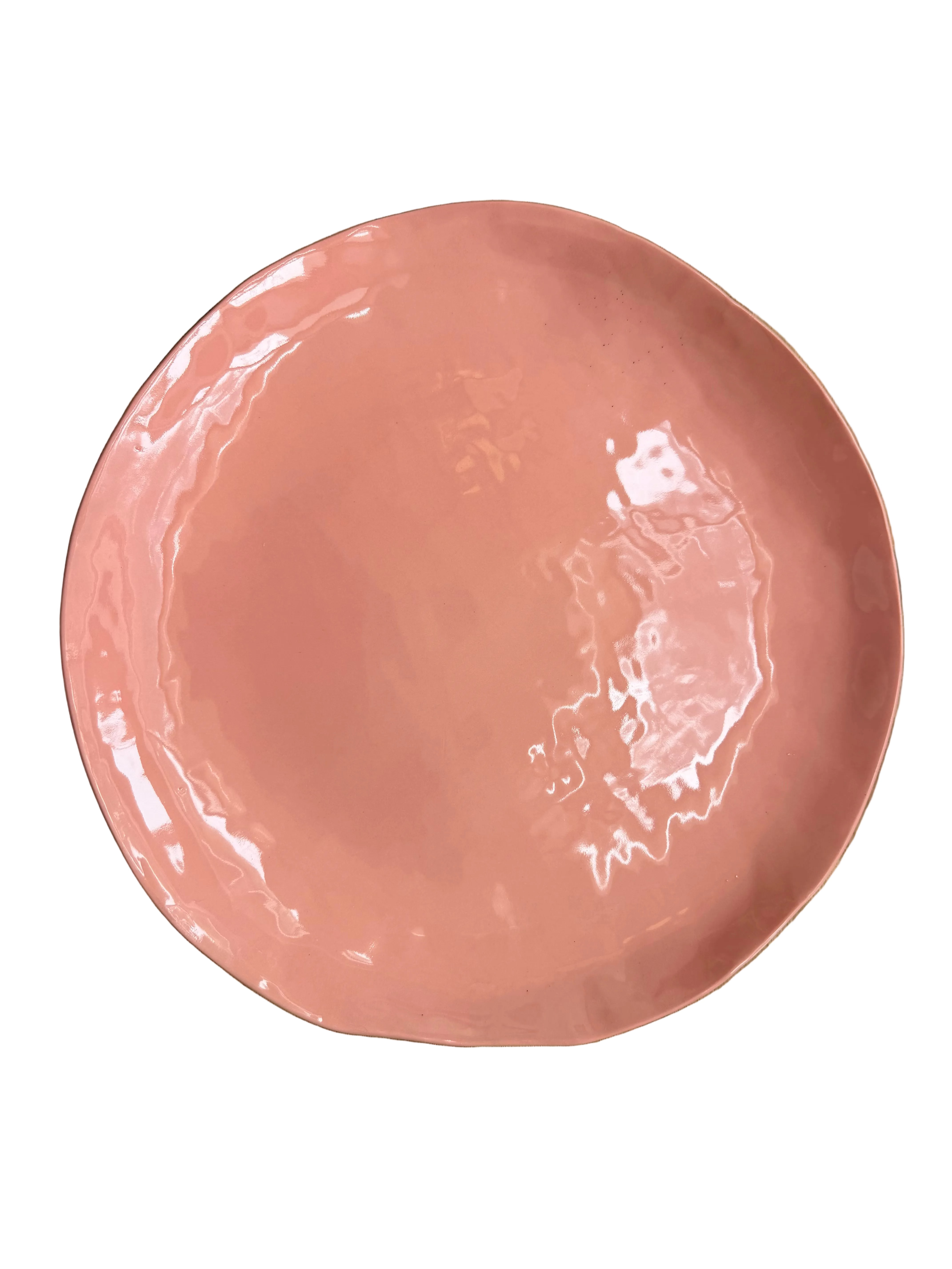 Coral Glazed Ceramic Platter