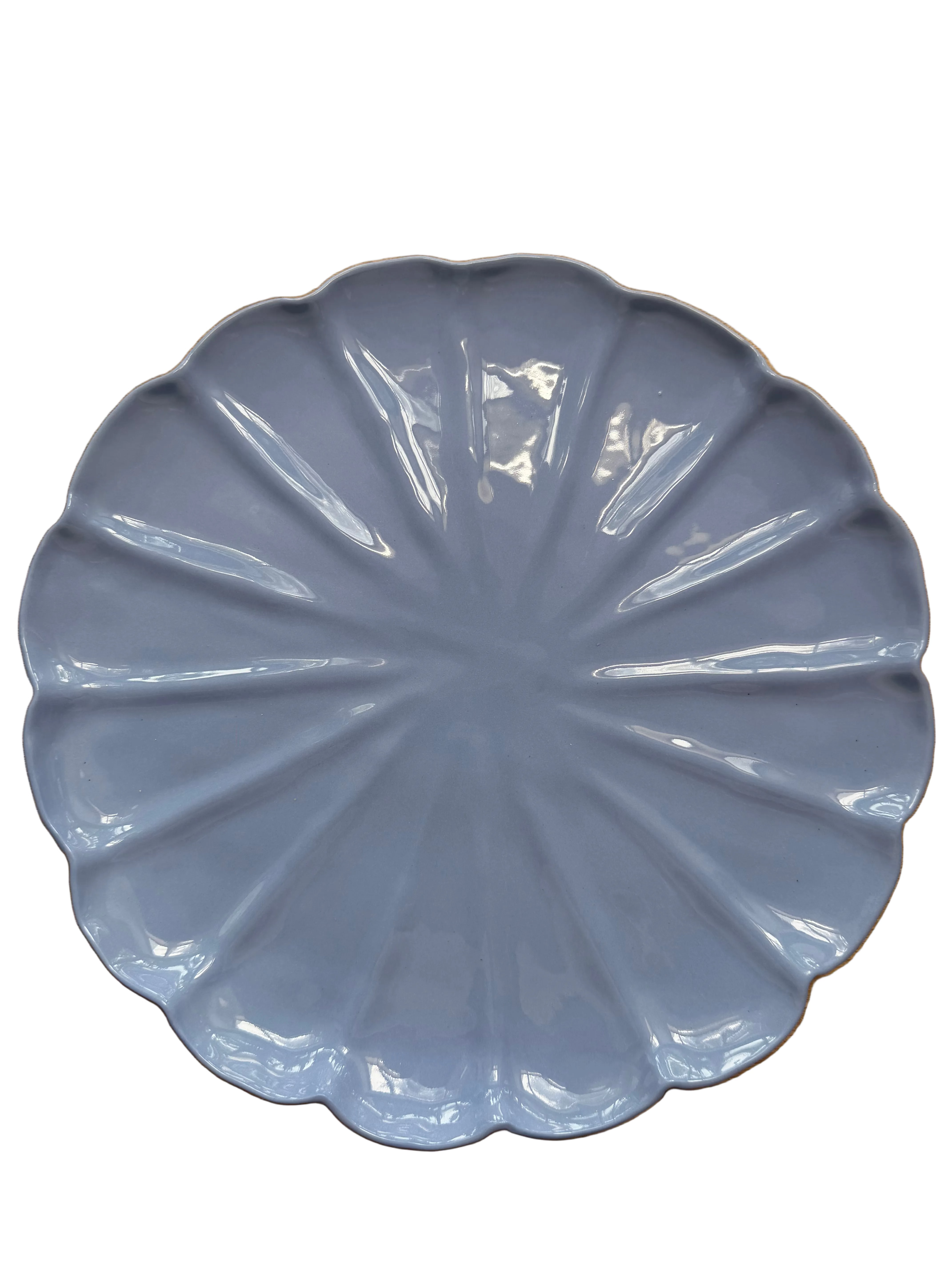 Cornflower Blue Blossom Ceramic Platter
