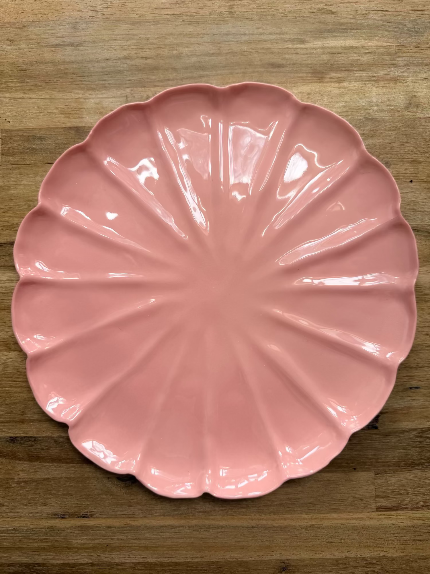 Coral Blossom Ceramic Platter