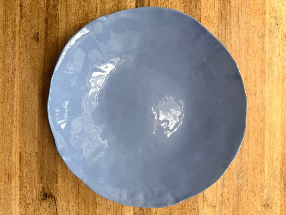 Cornflower Blue glazed ceramic bowl