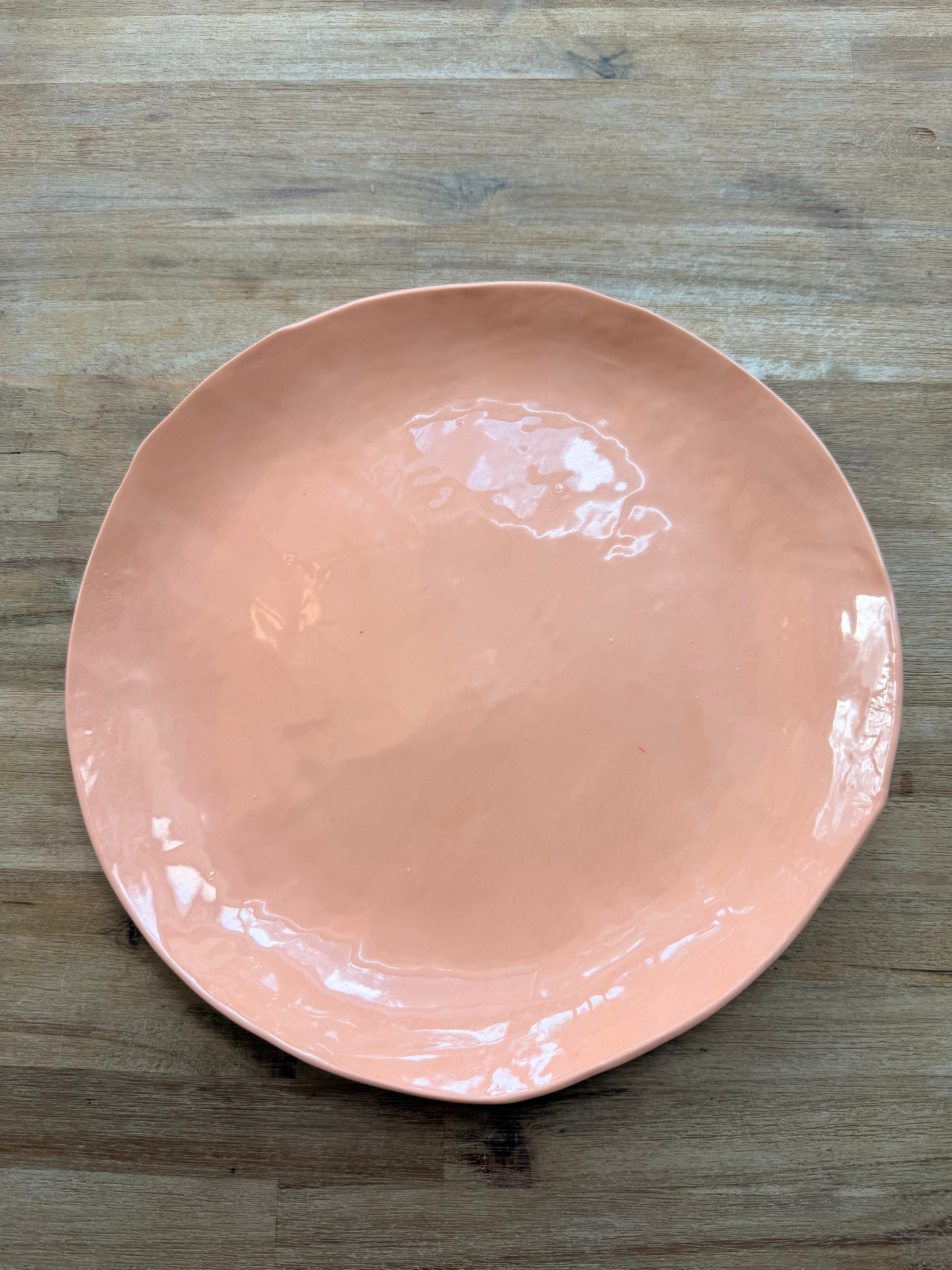 Marshmallow Glazed Ceramic Plate