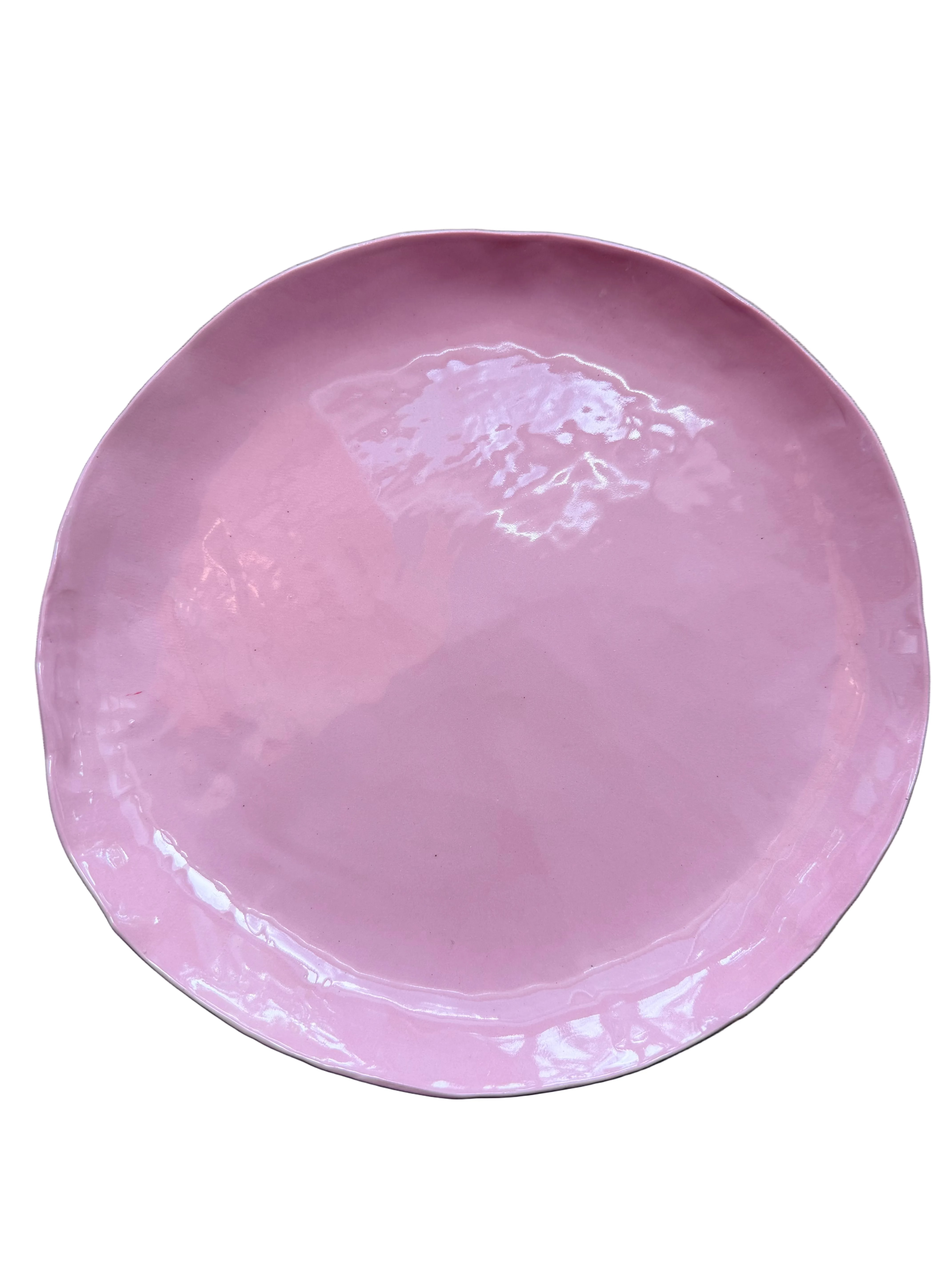 Coral Glazed Ceramic Plate