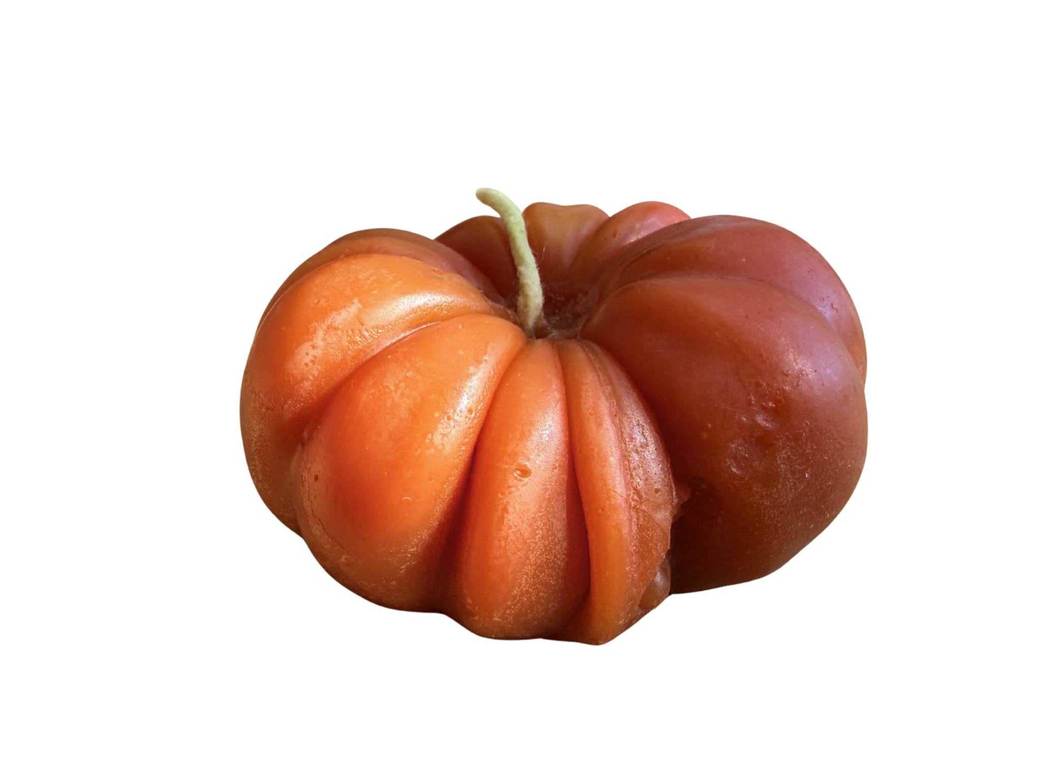 Large Orange Heirloom Tomato Beeswax Candle