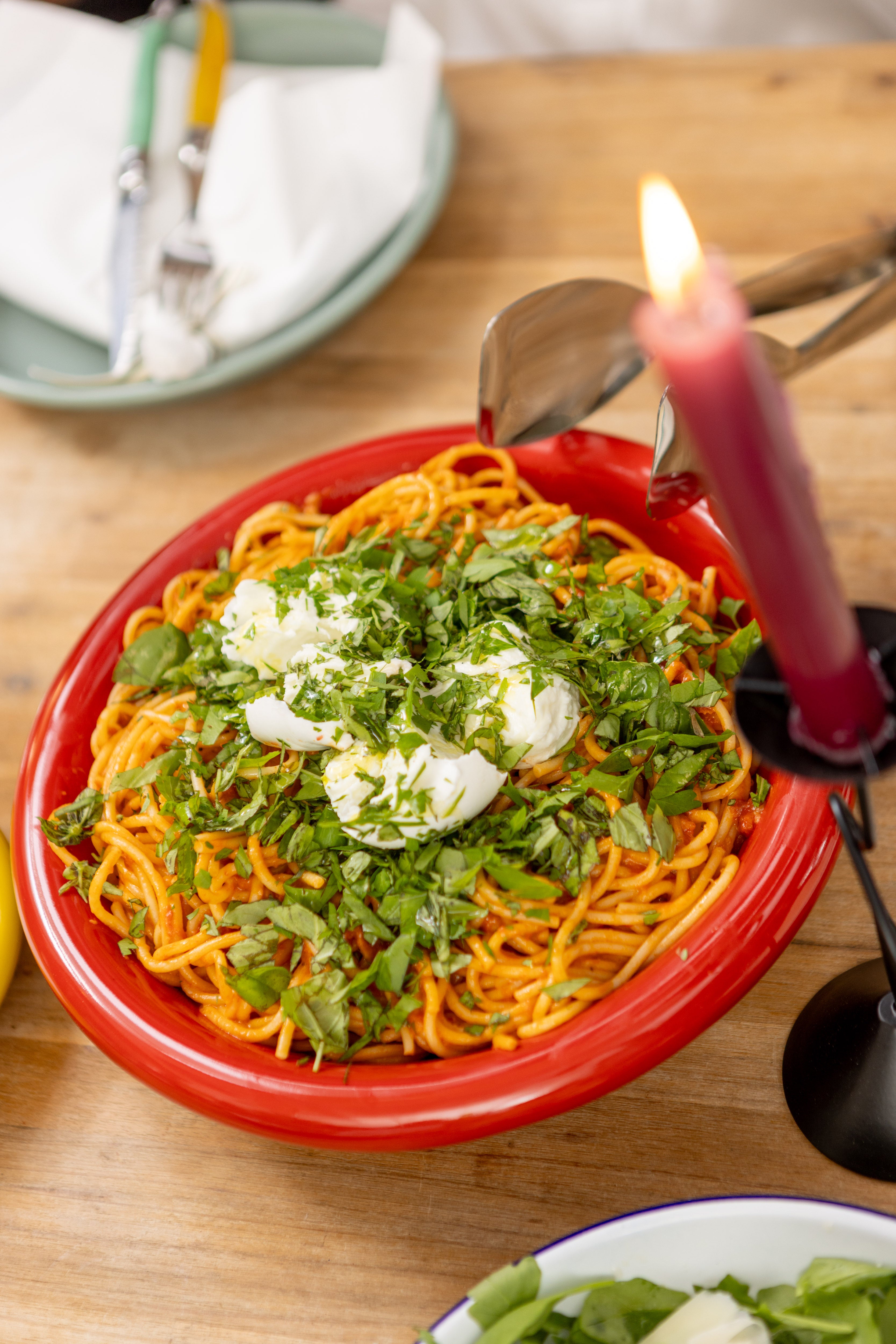 Tomato Red Serving Bowl