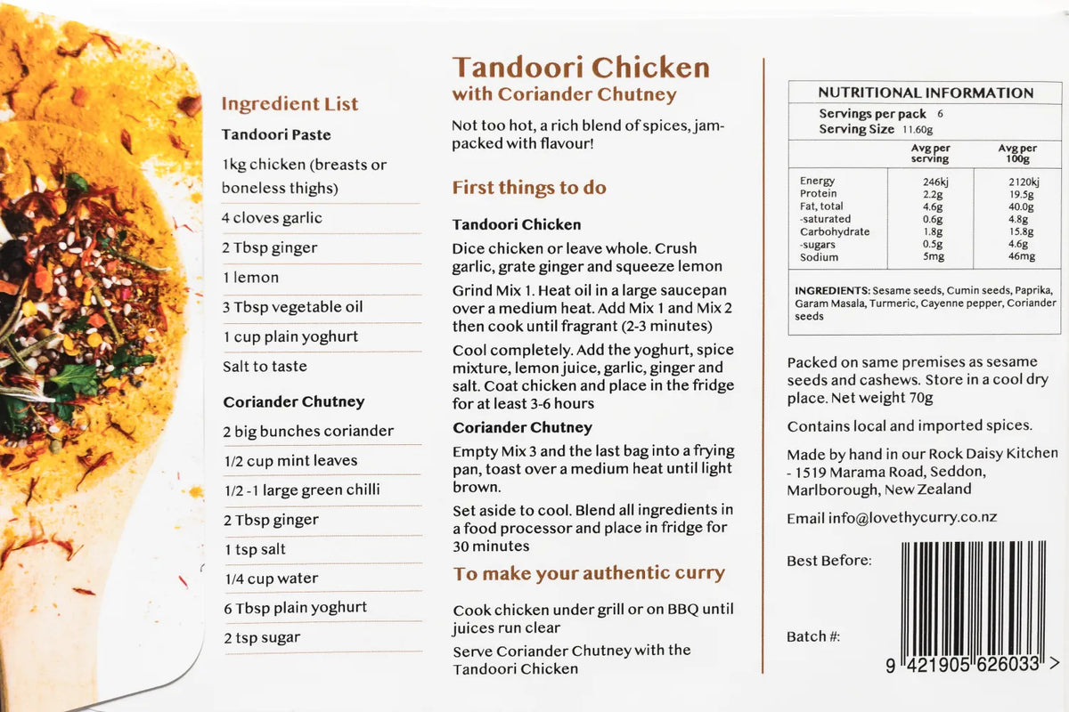 Tandoori Chicken Spice Pack