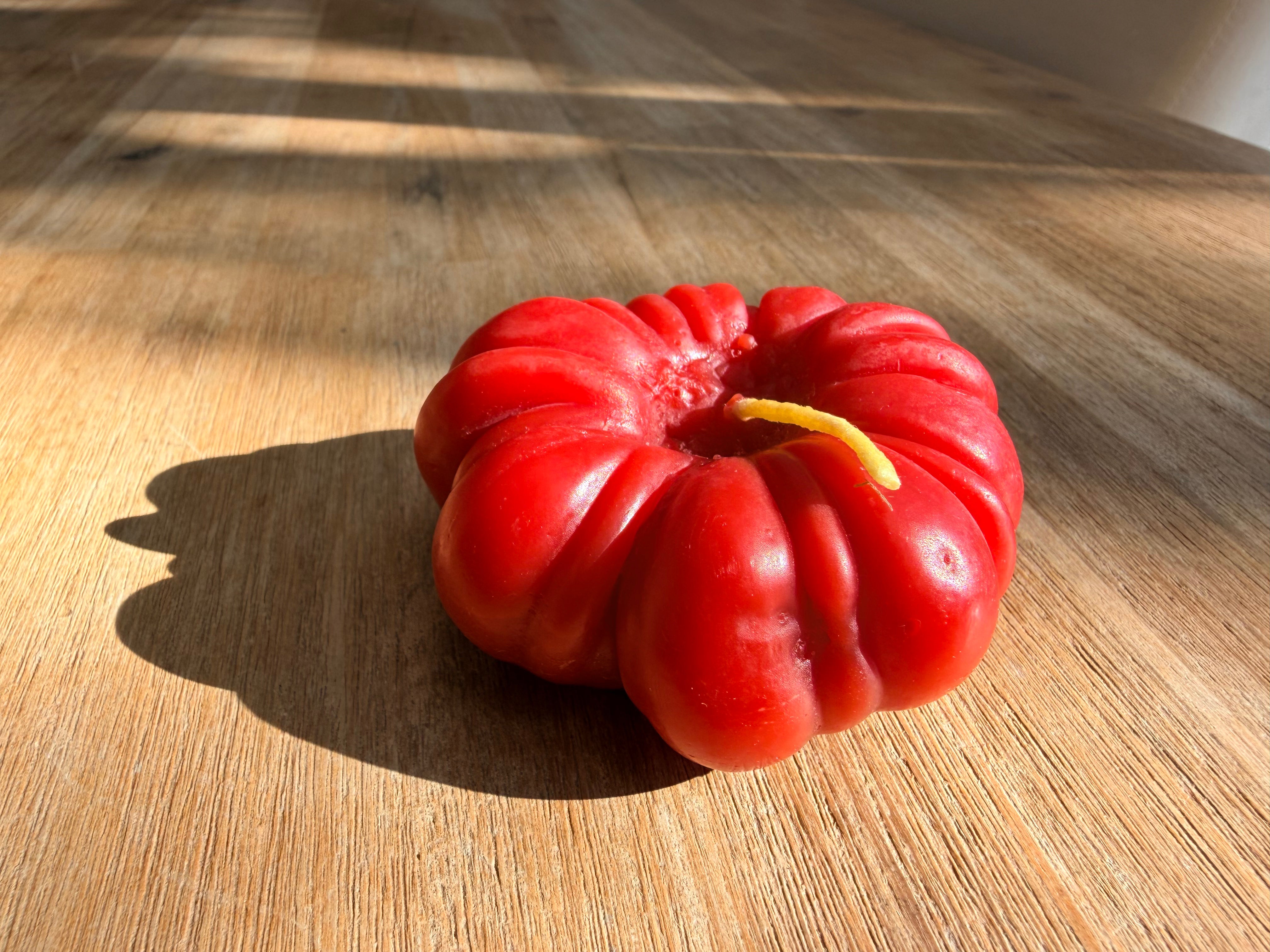 Small Red Heirloom Tomato Beeswax Candle