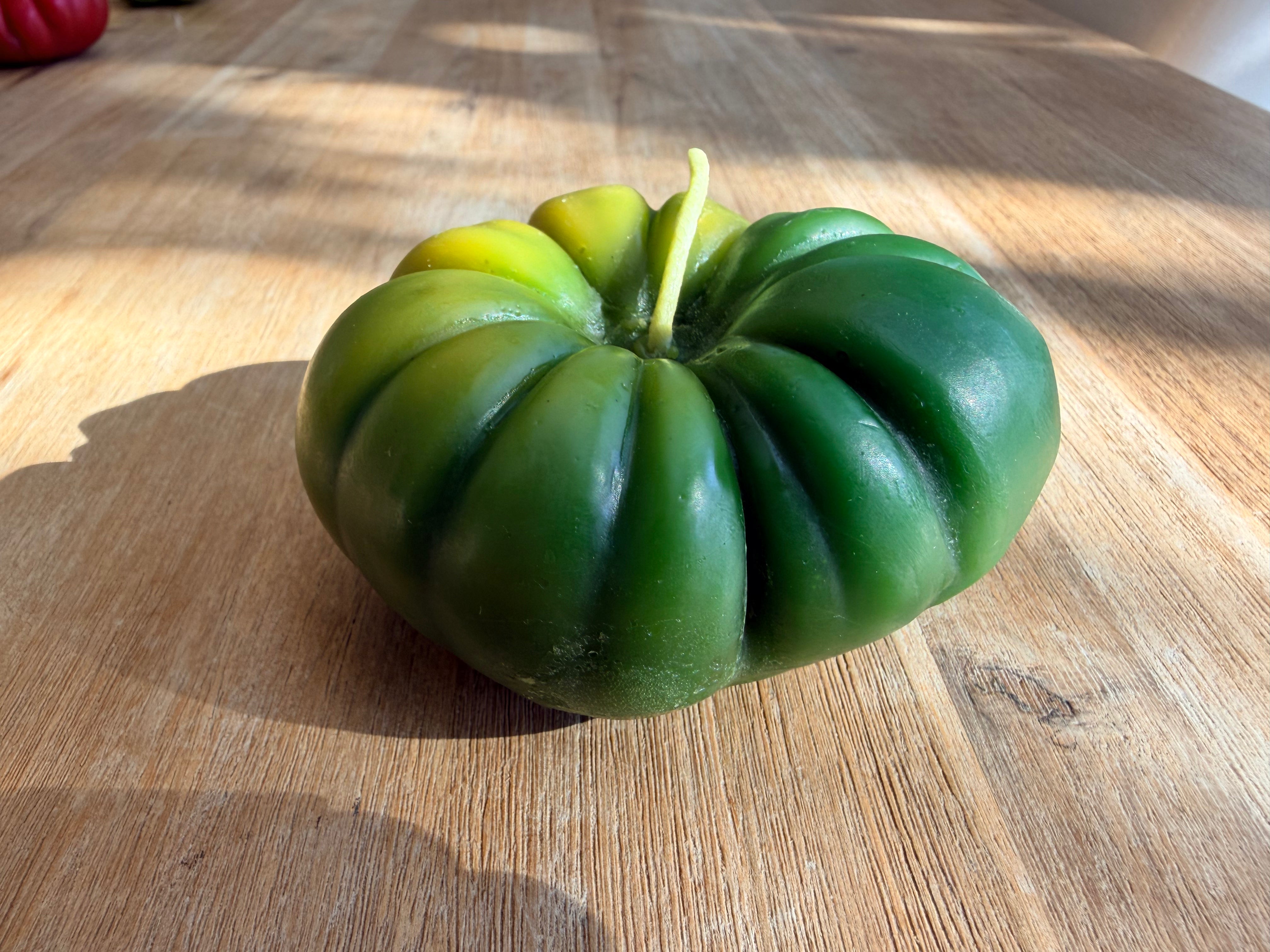 Large Green Heirloom Tomato Beeswax Candle