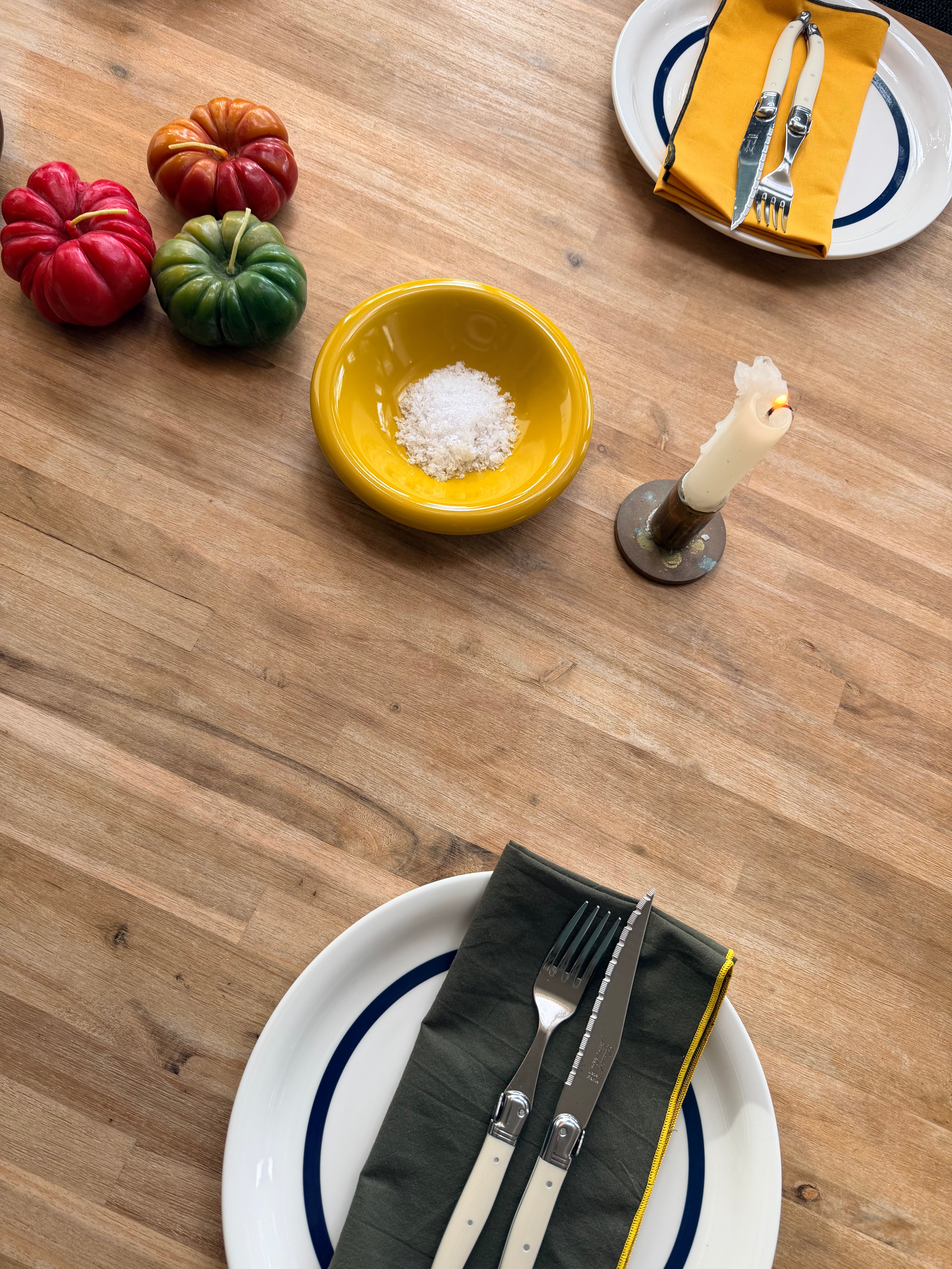 Hoi An Forest Green & Mustard Yellow Napkins