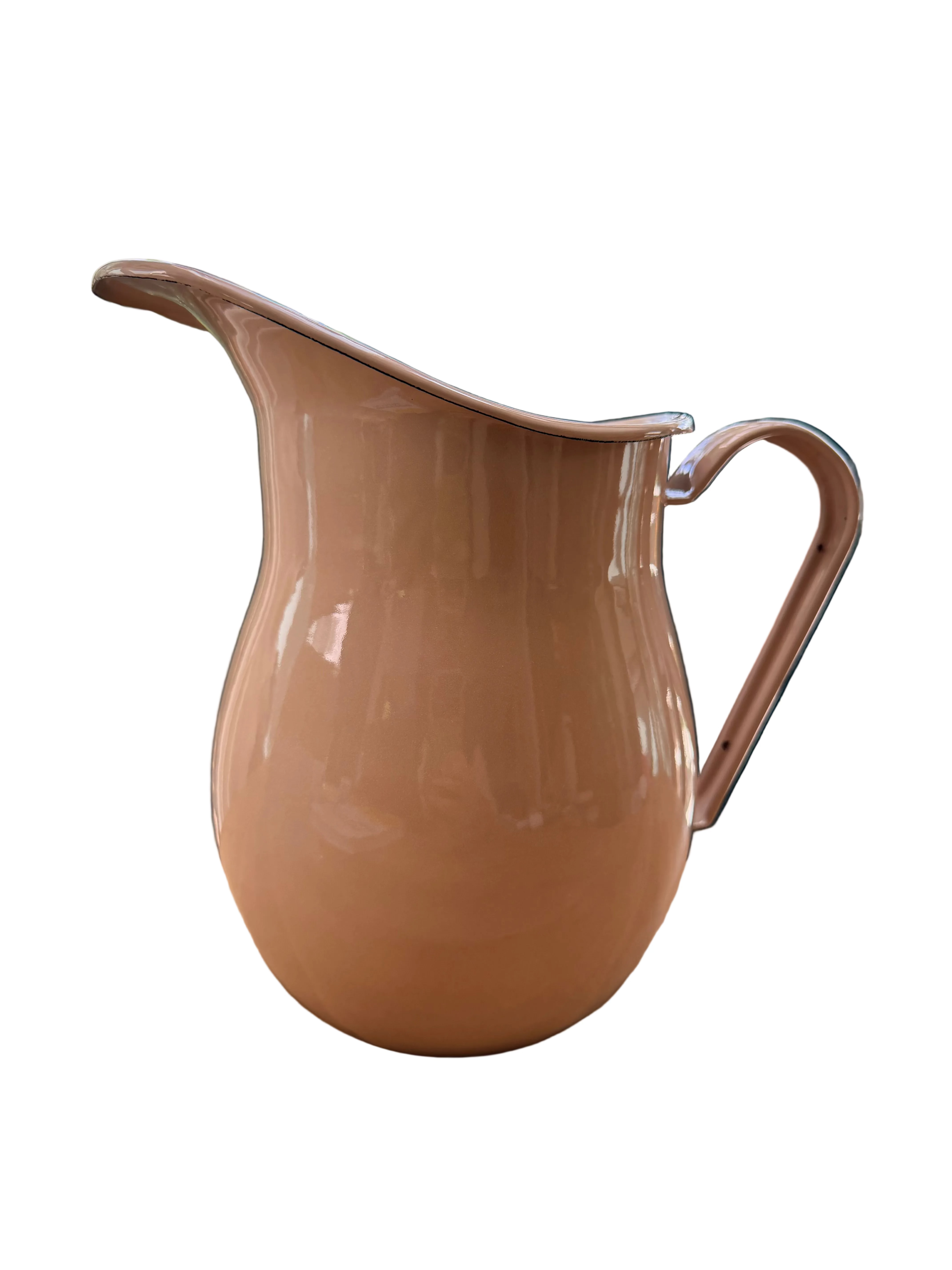 Large 2L Pink Enamel Jug