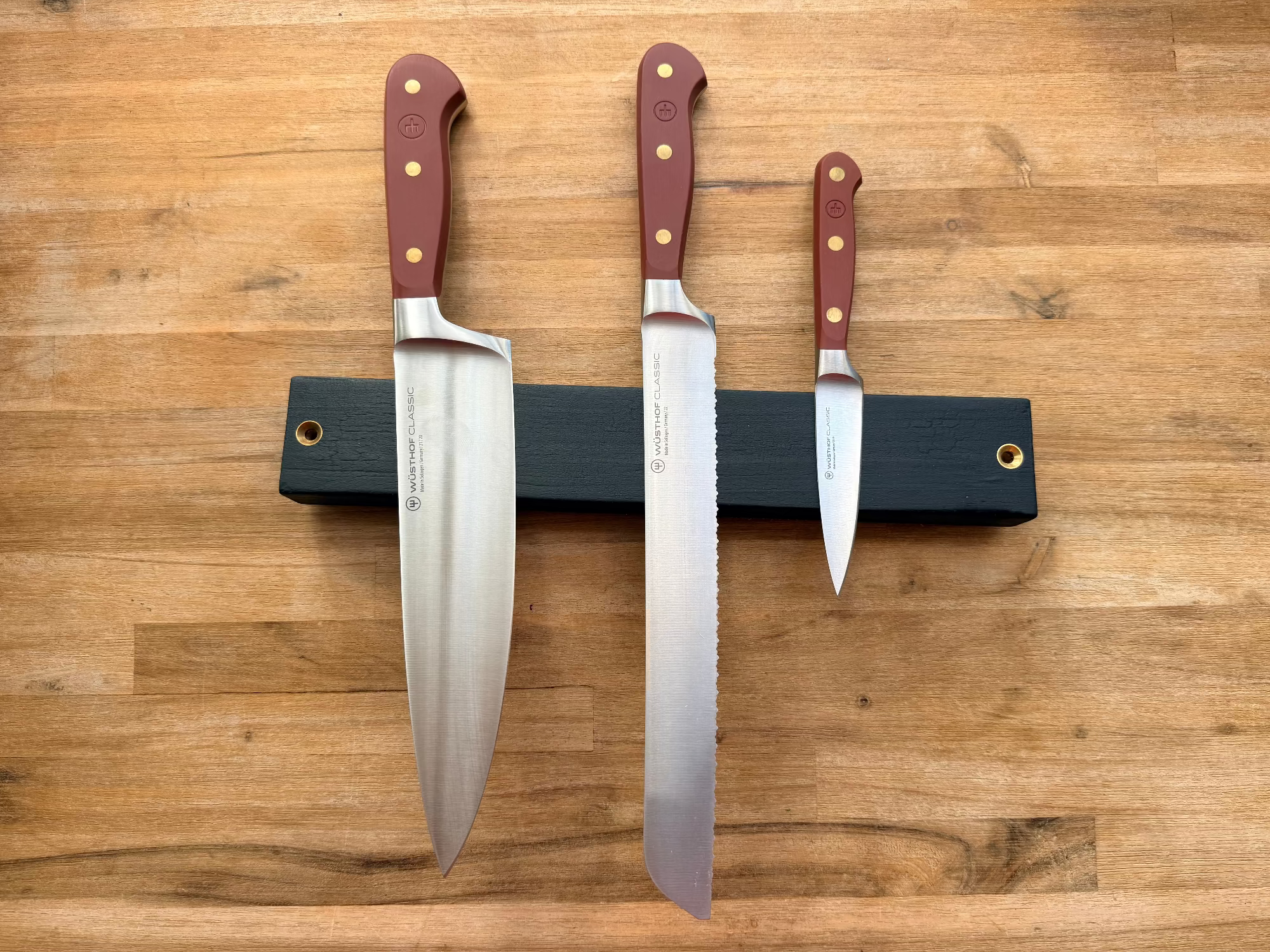 Medium Charred Maple Magnetic Knife Rack