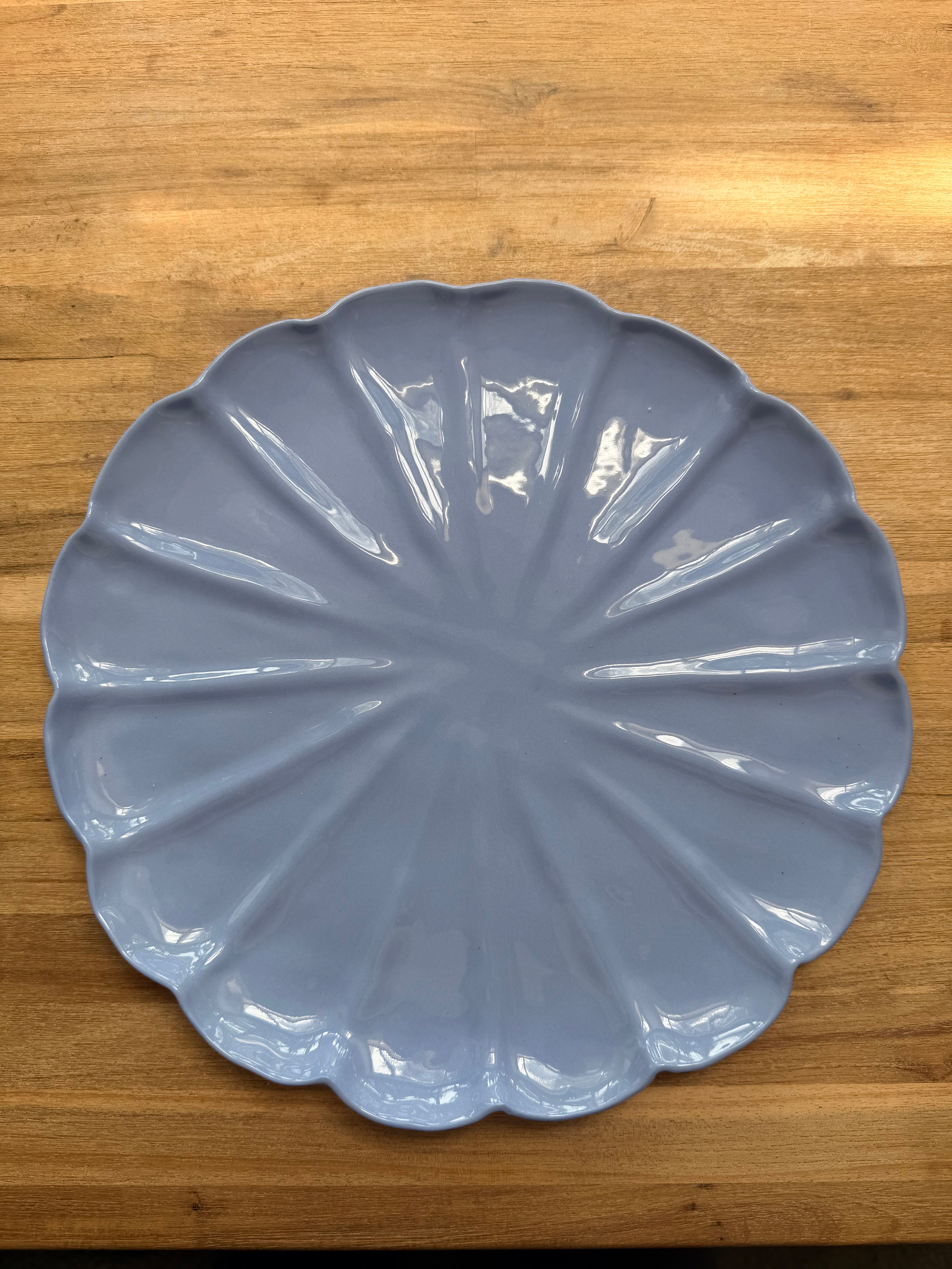 Cornflower Blue Blossom Ceramic Platter