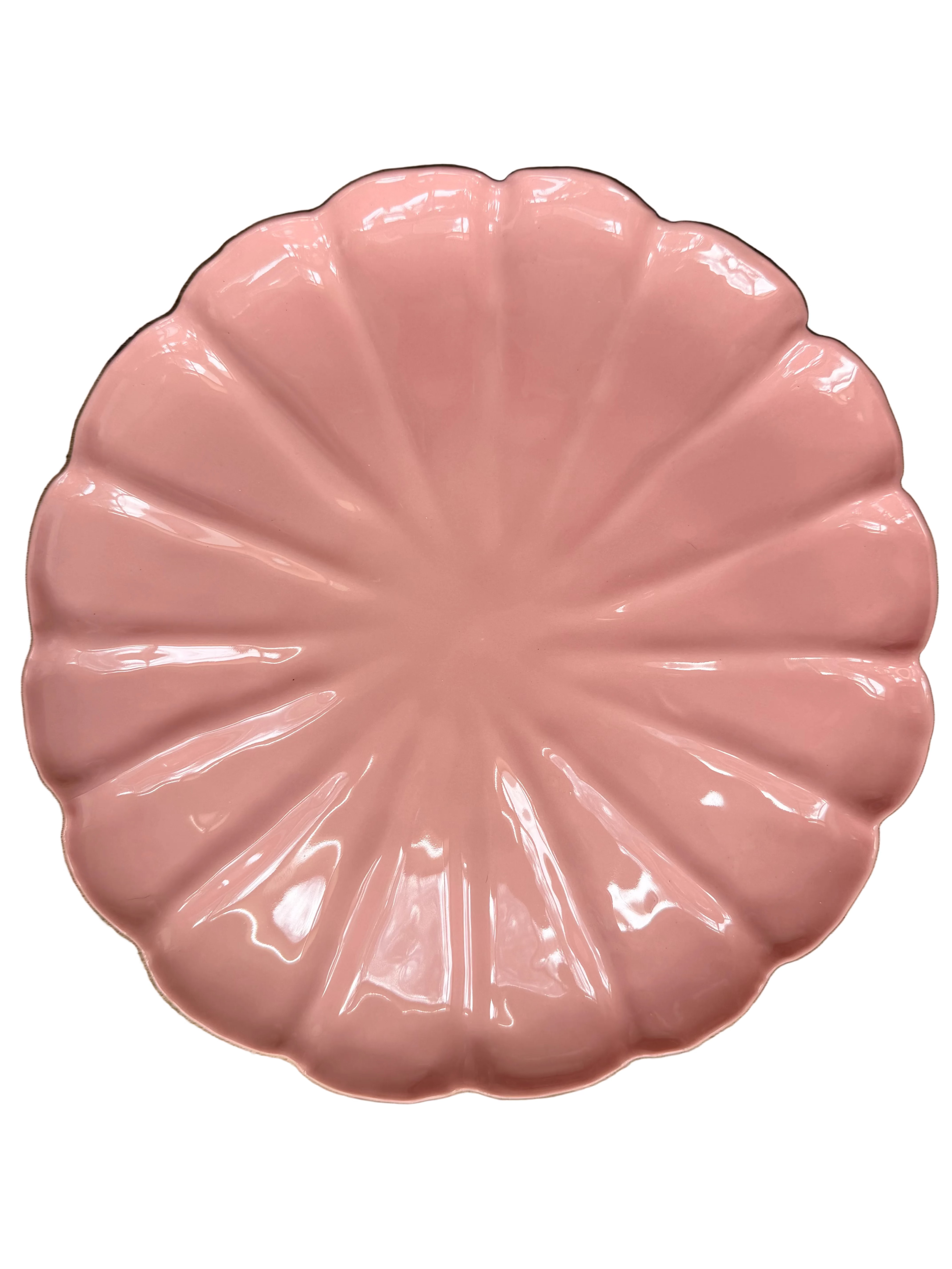 Coral Blossom Ceramic Platter