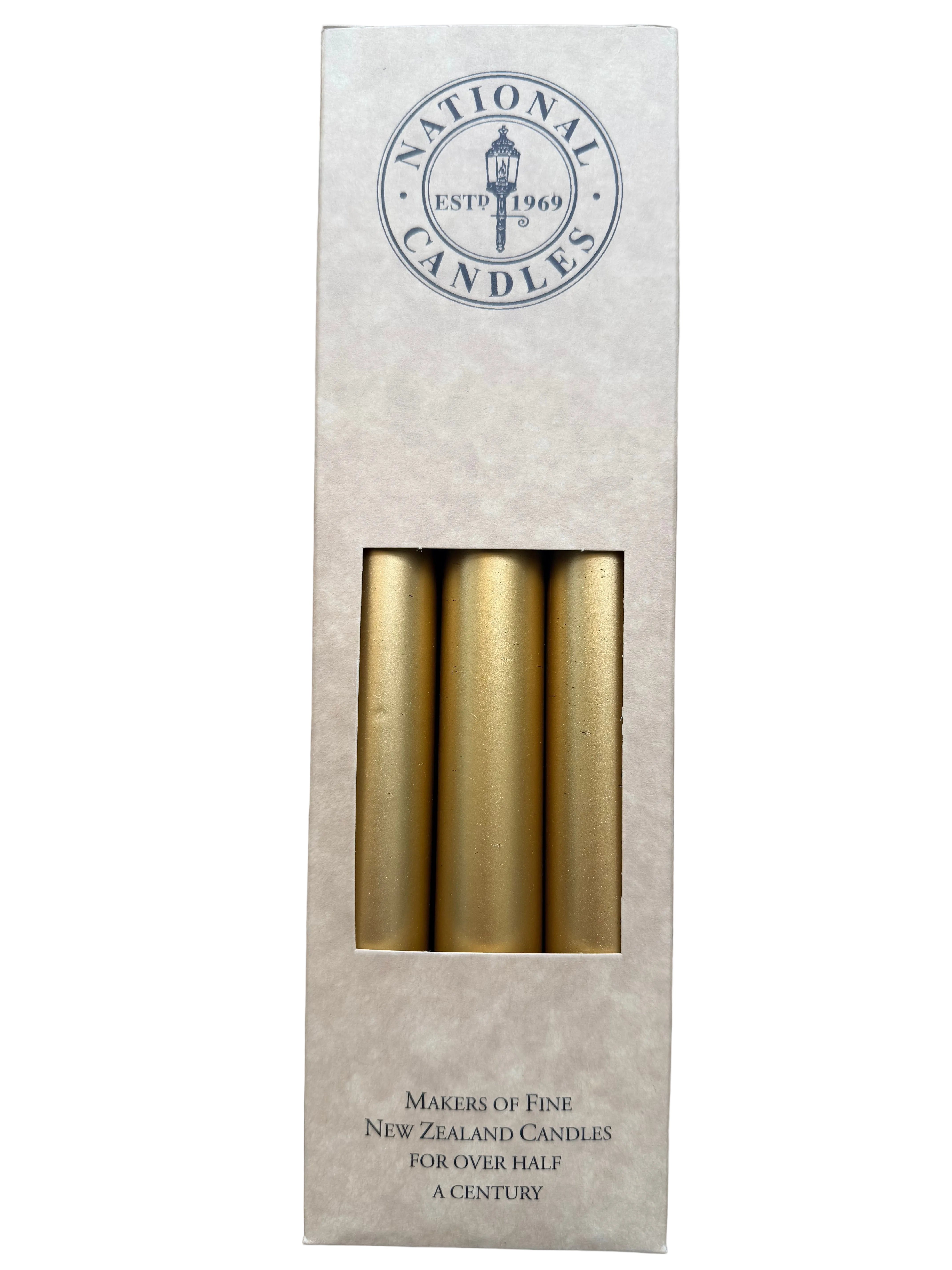 Gold taper candles