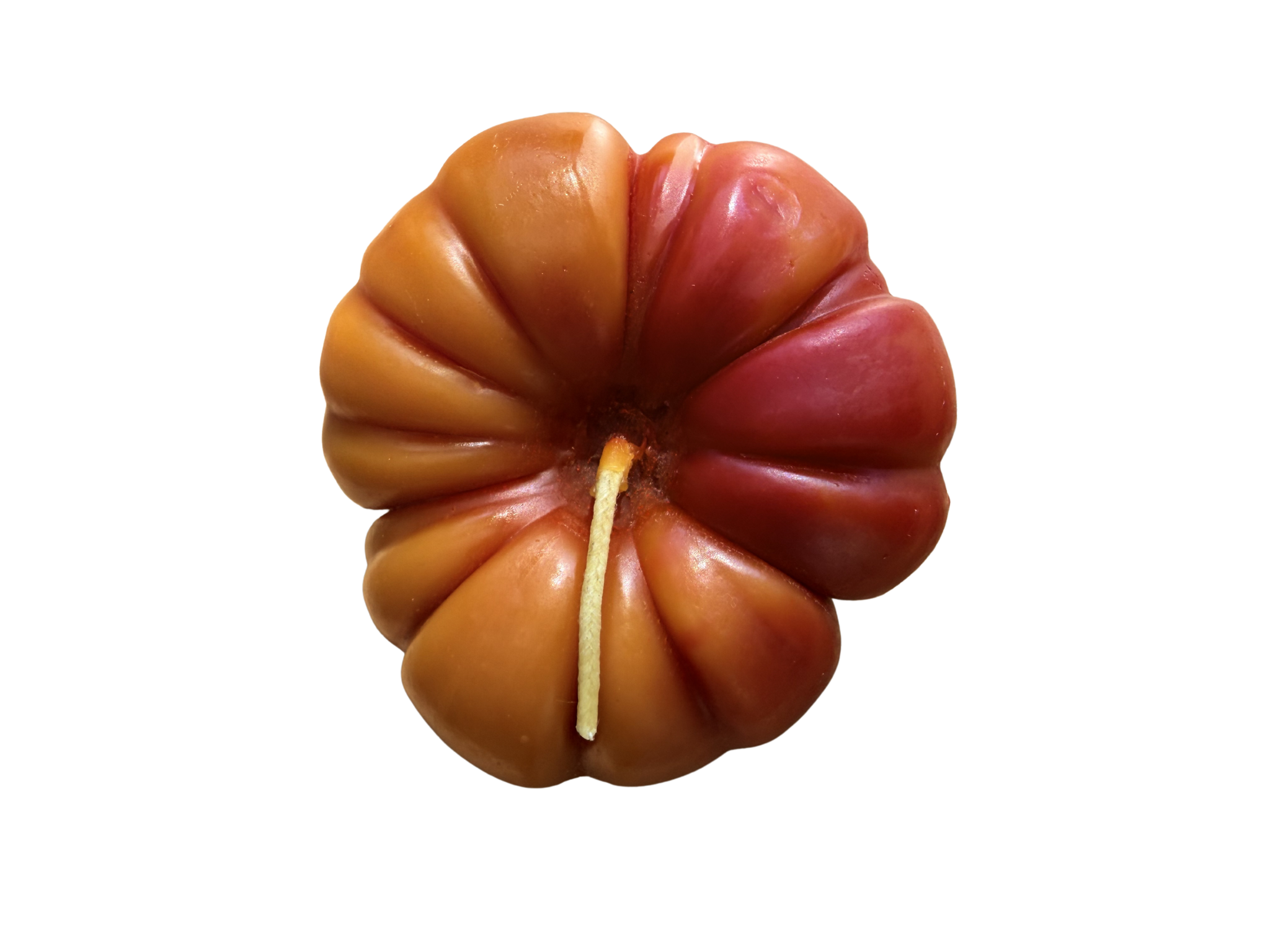 Large Orange Heirloom Tomato Beeswax Candle