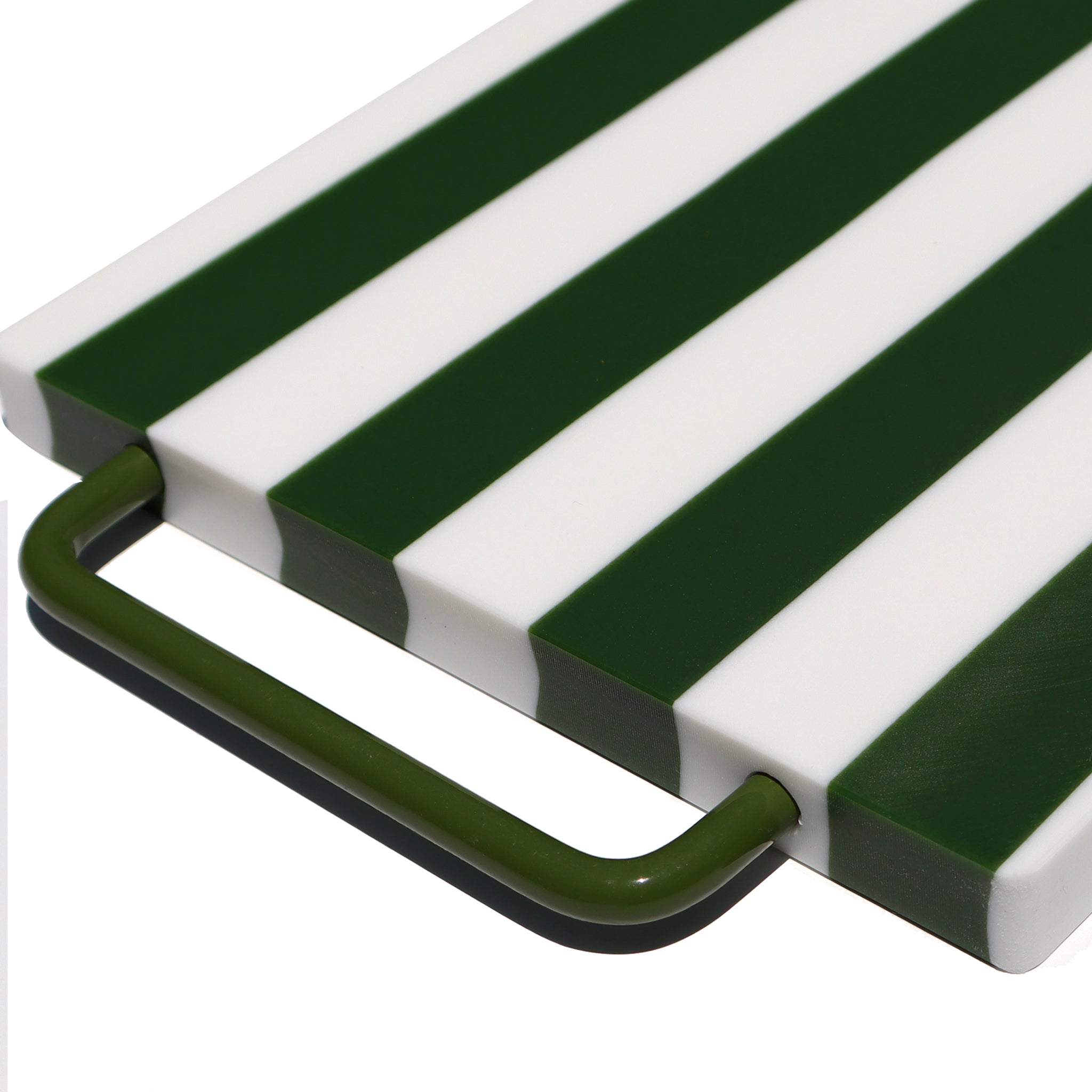 Olive Green Striped Chopping Board – Small