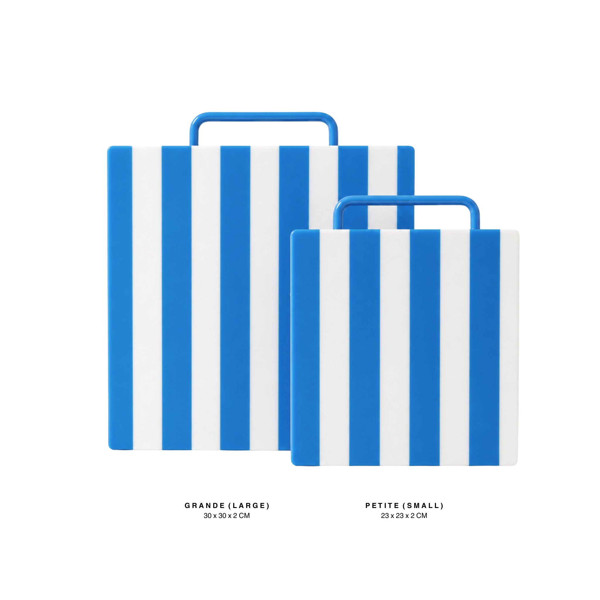Blue Striped Chopping Board Duo